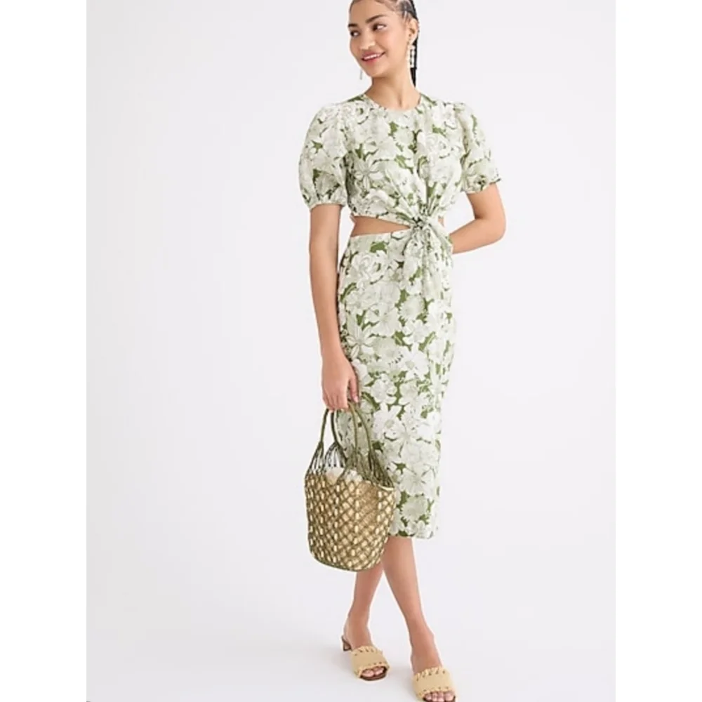 27. J.Crew Cutout dress in Liberty® Linear floral fabri - Picture 1 of 12